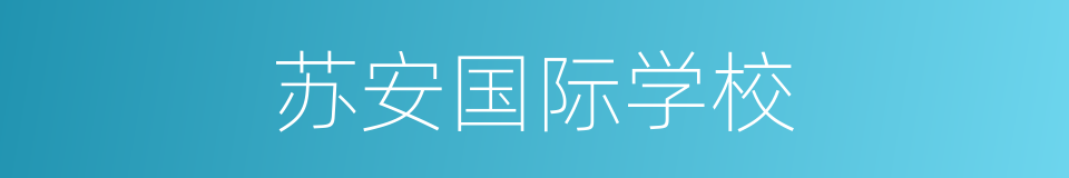 苏安国际学校的同义词