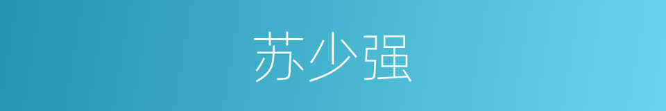 苏少强的同义词