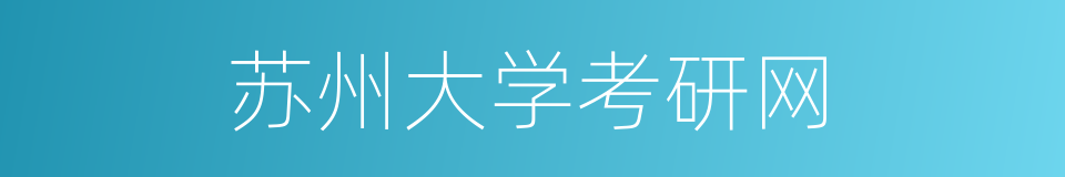 苏州大学考研网的同义词