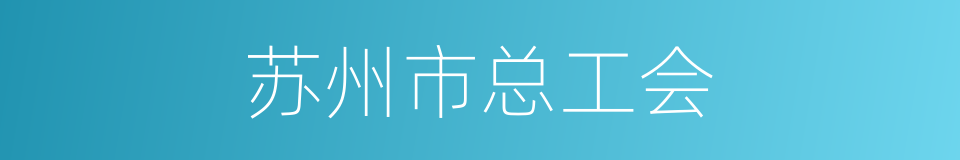 苏州市总工会的同义词