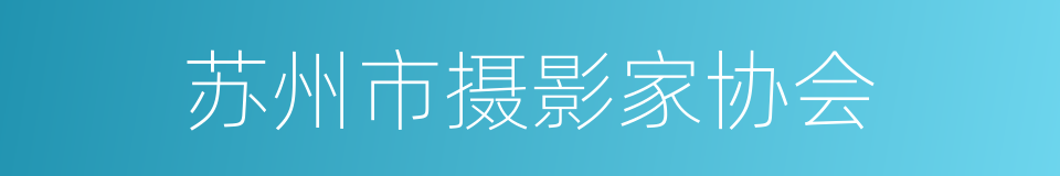 苏州市摄影家协会的同义词
