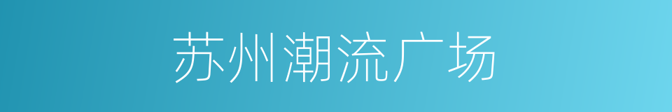 苏州潮流广场的同义词