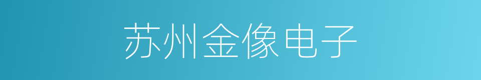 苏州金像电子的同义词