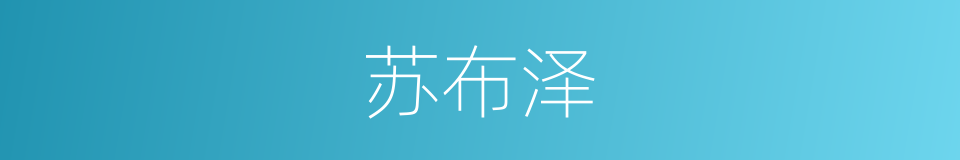 苏布泽的同义词