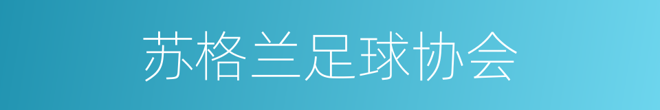 苏格兰足球协会的同义词