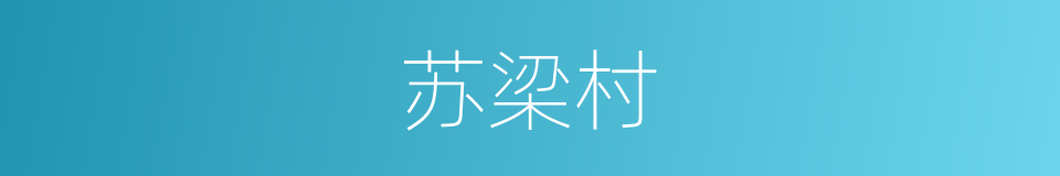 苏梁村的同义词