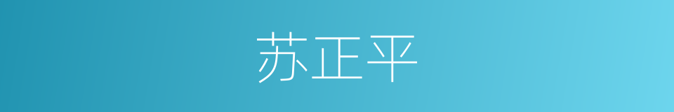 苏正平的同义词
