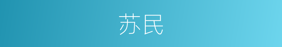 苏民的同义词