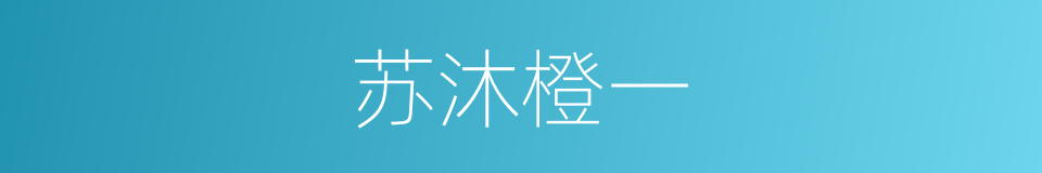 苏沐橙一的同义词