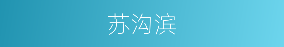 苏沟滨的同义词