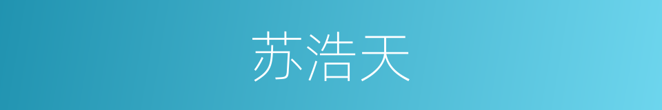 苏浩天的同义词