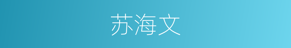 苏海文的同义词