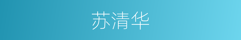 苏清华的同义词