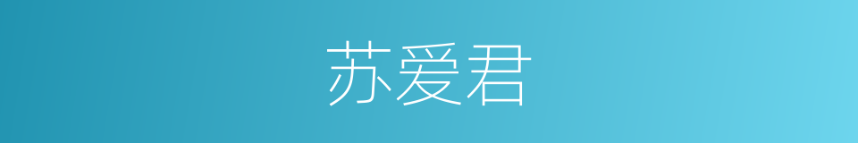 苏爱君的同义词