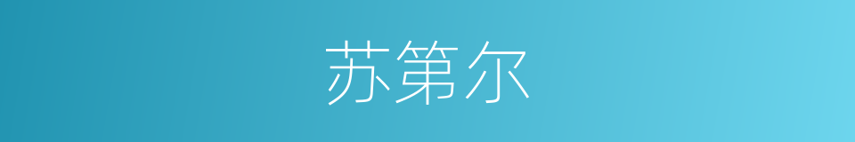 苏第尔的同义词