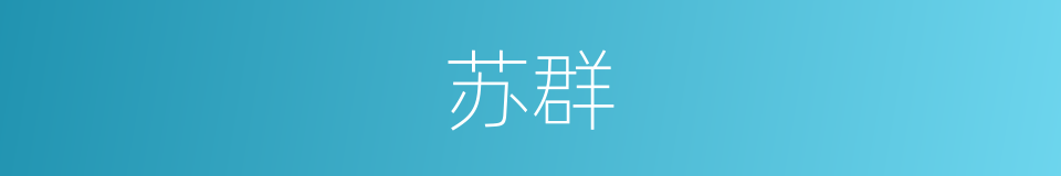 苏群的同义词