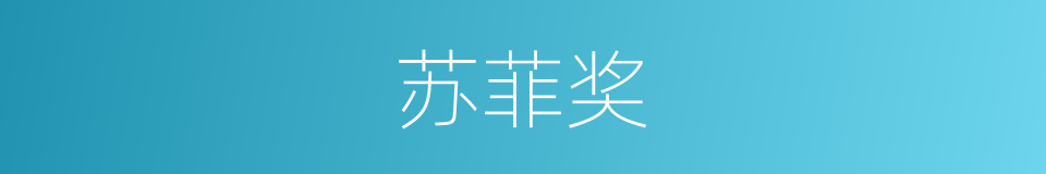 苏菲奖的同义词