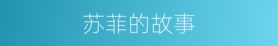 苏菲的故事的同义词