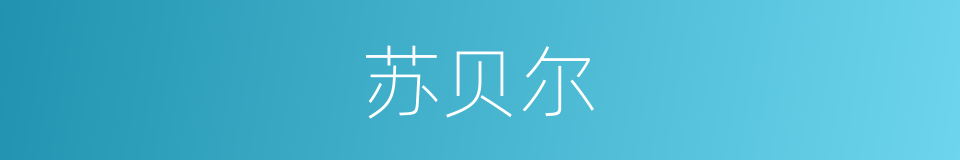 苏贝尔的同义词