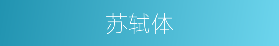 苏轼体的同义词