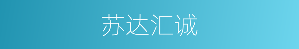 苏达汇诚的同义词