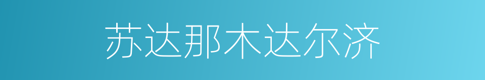 苏达那木达尔济的同义词