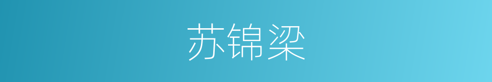 苏锦梁的同义词