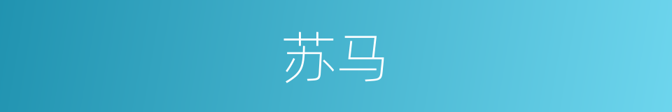苏马的同义词