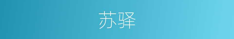 苏驿的同义词