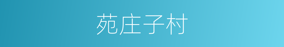 苑庄子村的同义词