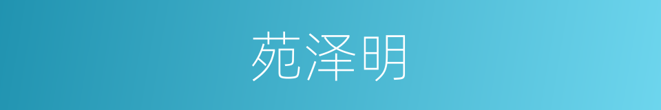 苑泽明的同义词