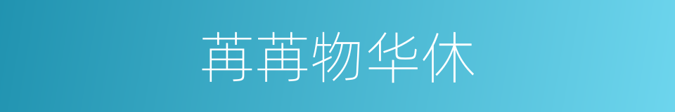 苒苒物华休的同义词