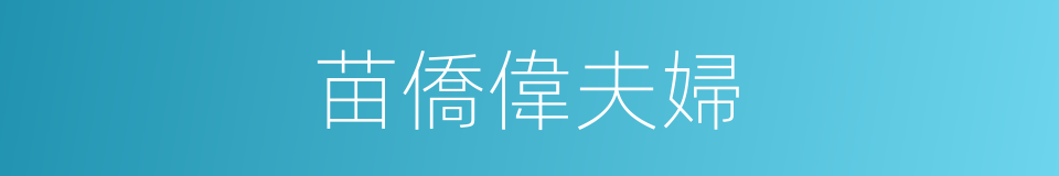 苗僑偉夫婦的同義詞