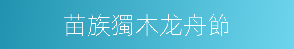 苗族獨木龙舟節的同義詞