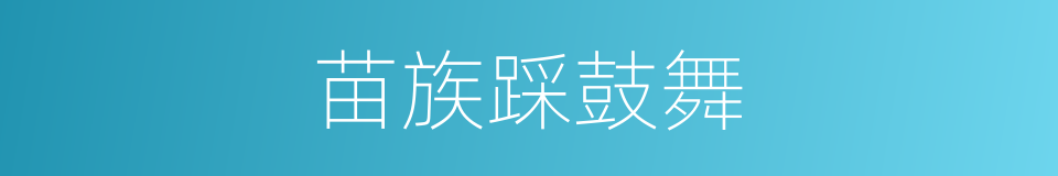 苗族踩鼓舞的同义词