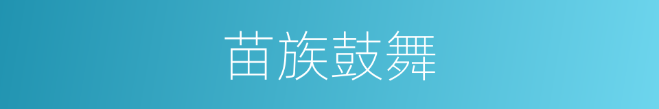 苗族鼓舞的同义词