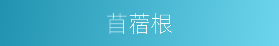 苜蓿根的同义词
