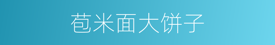 苞米面大饼子的同义词