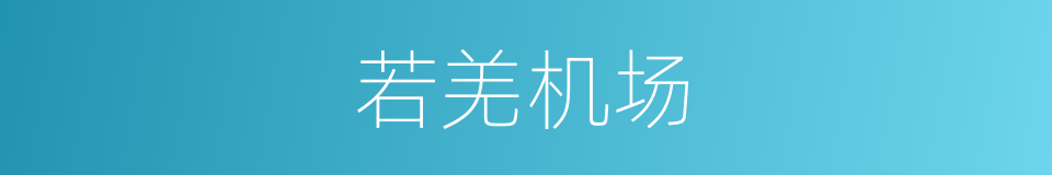 若羌机场的同义词