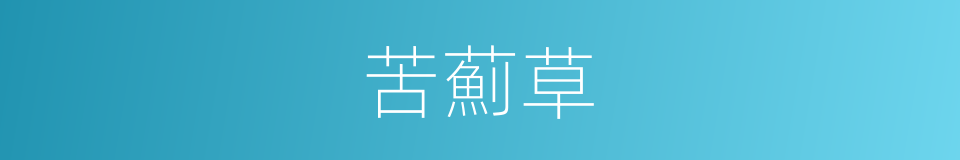 苦薊草的同義詞