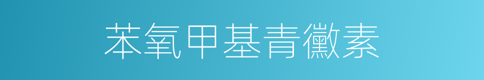 苯氧甲基青黴素的同義詞