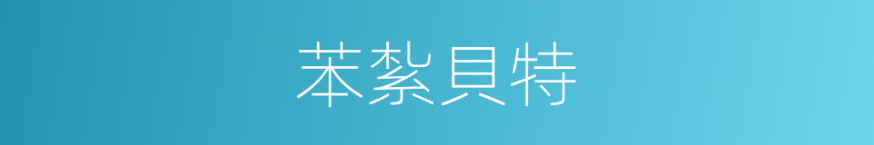 苯紮貝特的同義詞