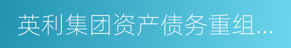 英利集团资产债务重组工作座谈会记要的同义词