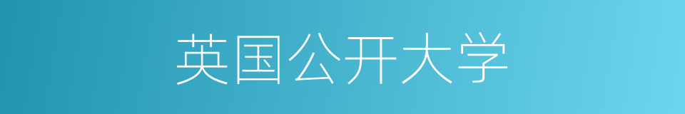 英国公开大学的同义词