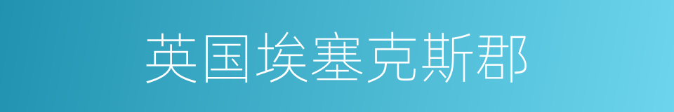 英国埃塞克斯郡的同义词