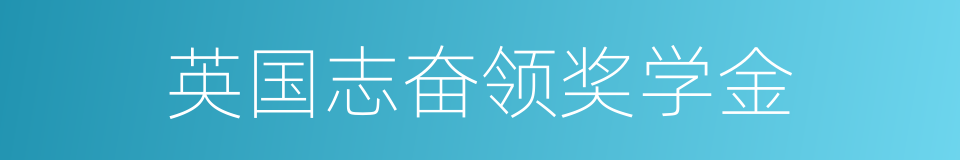 英国志奋领奖学金的同义词