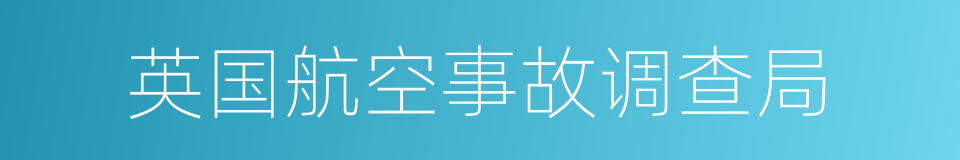 英国航空事故调查局的同义词