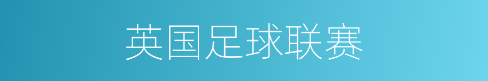 英国足球联赛的同义词