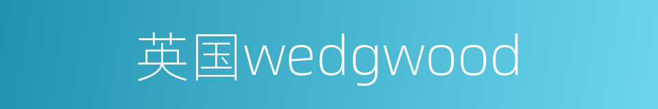 英国wedgwood的同义词