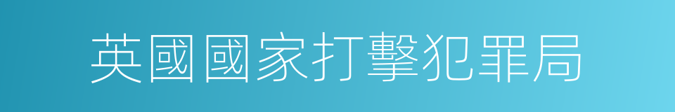 英國國家打擊犯罪局的同義詞
